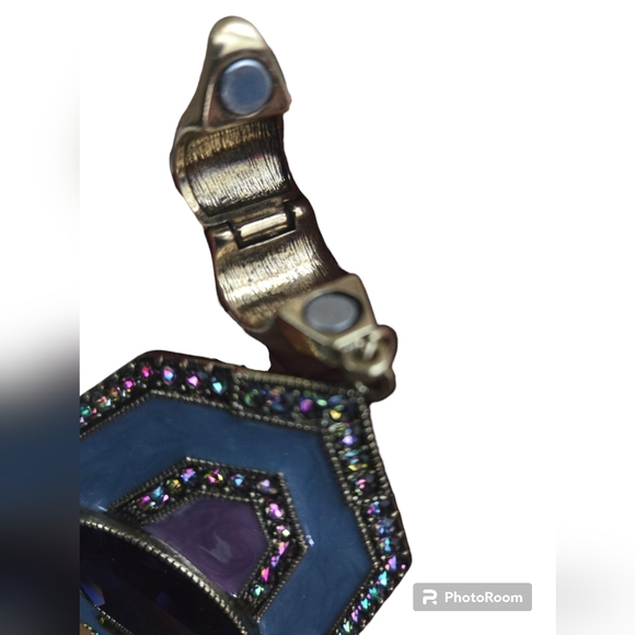 Heidi Daus Well connected beaded/enamel necklace, crystal enhancer pendant new! - Picture 9 of 16